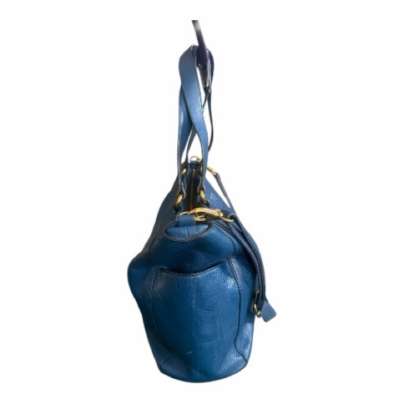 Fossil Navy Leather Shoulder Bag With Strap - Picture 6 of 12